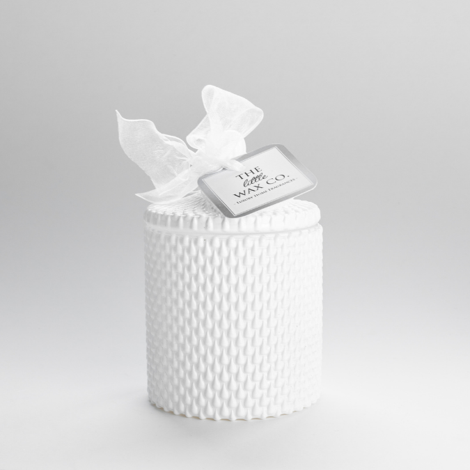 Candle Raindrop Matte White The Little Wax Company