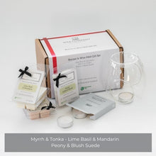 Gift Set - Burner & 3 Wax Melts (Myrrh & Tonka, Lime Basil & Mandarin, Peony & Blush Suede)