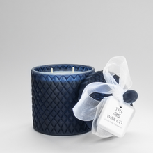 Candle - Large Diamond - Navy Blue - The Little Wax Company -  Handmade Wax Melts & Candles, Reed Diffusers & Room Sprays made with Soy Wax in Dublin, ireland